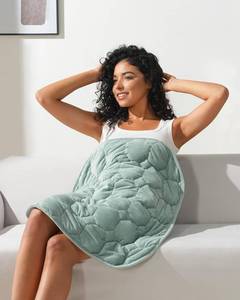 lot 4565 image: Kivik Weighted Lap Blanket Adults, 7 lbs Weighted Pad, 24x29, Sage Green, Heavy Travel Blankets Throw, Small & Mini Portable Pads, Breathable & Warm Gift