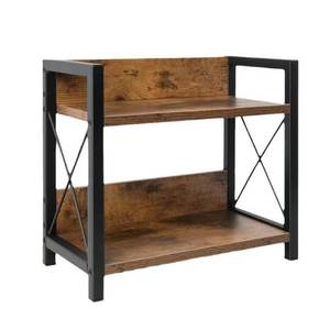 lot 4571 image: Janebert Office Desk Shelf Organizer, Wood Desktop Bookshelf Supplies Storage Rack, Shelf for Top of Desk and Dresser and Cubicle Decor Aesthetic Bookshelf (Brown, Small 12.9 Lx6.3 Wx10.2 H)