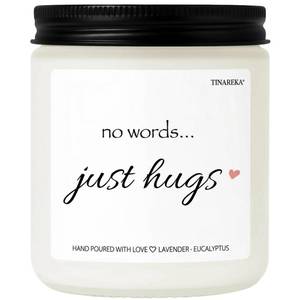 lot 4596 image: TINAREKA Sympathy Gifts for Loss of Loved One - Memorial Gifts,No Words Just Hugs, Scented Candle Soothe Loss,Thinking of You,Bereavement,Miscarriage,Grief,Condolences,Get Well Soon