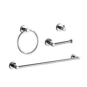 lot 4605 image: BGL Bathroom Accessory Set Chrome 4 Pieces Bathroom Towel Rack 24 Inches Adjustable Bathroom Hardware Set
