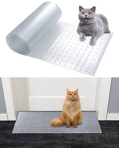 lot 4606 image: 8.2Ft Cat Carpet Protector for Doorway, Under Door Carpet Protector Prevent Carpets Rugs from Scratching Tearing at Doorway