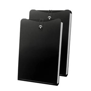 lot 4623 image: Vertical Accordion File Folder, Expanding File Document Organizer Bag for A4 Letter Size (2 Pack, Black)