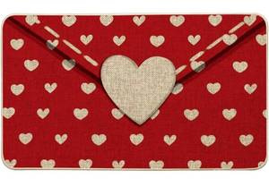 lot 4630 image: Artoid Mode Envelope Valentines Day Doormat, Home Decor Low-Profile Switch Rug Door Mat for Indoor Outdoor 17x29 Inch