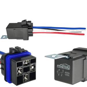 lot 4643 image: irhapsody 4-pin 4030AMP 12V DC Waterproof Relay with Heavy-Duty Wires, SPST Automotive Relay, Pack of 1