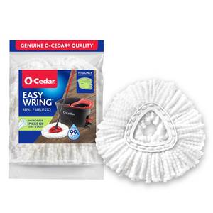 lot 4674 image: O-Cedar EasyWring Spin Mop Microfiber Refill, White Packaging May Vary
