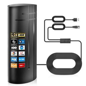 lot 4695 image: Mingtak 2026 Upgraded TV Antenna Indoor Outdoor, 3200 Miles Range Amplified Digital TV Antenna for SmartTV and All OlderTV - 36ft HD Cable - 300 Channels - Support 4K 8K 1080p and Other Resolutions