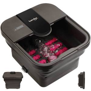 lot 4702 image: Beinilai Collapsible Foot Spa,Foot Bath with Heat and Massage and Bubble Jets,Foot Soak Tub with Six Non Motorized Rollers,Acupressure Massage Points,Red Light and Removable Pumice Stone