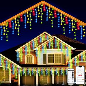 lot 4709 image: SOSHOT Christmas String Lights Outdoor - 99Ft30M 1280 LED 8 Modes with Remote Control and App Waterproof Christmas Lights for Patio Yard Garden Wedding Party-Multicolor