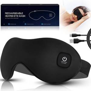 lot 4720 image: Heated Eye Mask, Mutilplx Cordless Heated Eye Masks for Dry Eyes, Washable Warm Eye Compress Eye Heating Pad for Eye Relief Stye Treatment Improved Sleep Travel (Black)