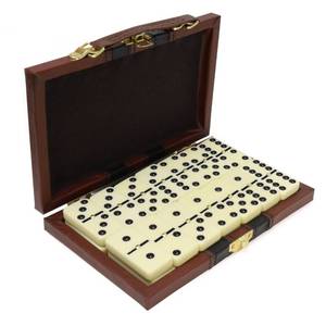 lot 4735 image: ERLLE - Premium Double 6 Dominoes Set, Jumbo Domino Set with Leather Case, Classic Domino Game for Adults & Kids, Travel-Friendly, Durable & Easy to Read Tiles