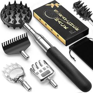 lot 4742 image: TUKUOS Telescoping Back Scratcher with 5 Detachable Scratching Heads, Valentines Day Gifts for Him Men, Anniversary Birthday Gifts for Men Women Back Scratcher for MenDadWomenAdults