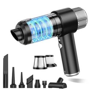 lot 4746 image: JONYJ Handheld Car Vacuum Cleaner, 16000PA Hand Held Vacuum Portable Cordless, 2 in 1 Air Duster and Vacuum Cleaner with LED Light, Multi-Nozzles, 120W High Power Mini Vacuum for Home, Pet, Office