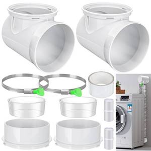 lot 4752 image: 90 Degree Dryer Vent Elbow(2 Pcs),Dryer Vent Duct Connector Kit,90 Degree Dryer Vent Tight-Fit Connector Elbow for 4 Inch Dryer Duct Vent Hose.