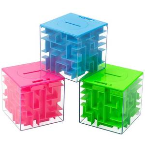 lot 4768 image: ThinkMax Money Maze Puzzle Box for Kids and Adults, Perfect Money Holder Maze Puzzle Gift Box (3 Pack)