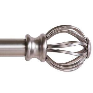 lot 4773 image: Sand Nickel Curtain Rods for Windows 30-144 Inch Adjustable Heavy Duty Metal,1 Inch Pipe Decorative Modern Rustic Blackout Drapery Rods with Twisted Cage Finials
