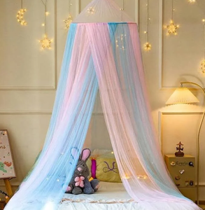 lot 4617 image: Nattey Bed Canopy for Girls, X-Large Princess Bed Canopy Bedroom Accessories Decor,Girls Mosquito Net Dome Canopy for Twin to King Size Bed