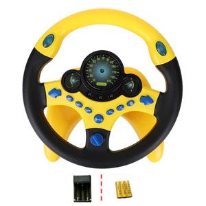 lot 4809 image: Coherny Simulated Driving Controller Portable Simulated Driving Steering Wheel Copilot Toy Childrens Educational Sounding Toy Small Steering Wheel Toy Gift Funny Interactive Driving Wheel with Music