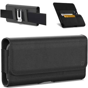 lot 4817 image: CoverON Holster for Google Pixel 10 9 Pro 8a 8 7a 6a 5 4 - Cell Phone Case Belt Clip ID Card Carrying Black Leather Pouch (Fits with Otterbox or Any Case on)