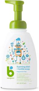 lot 4819 image: Babyganics Foaming Dish Soap, Pump Bottle, Fragrance Free, 16 oz.