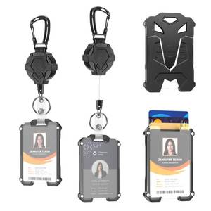 lot 4829 image: Badge Holder Retractable Clip 2 Pack Id Badge Card Holders