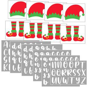lot 4832 image: Gueevin 14 Sheets Personalized Christmas Iron on Transfers for T Shirts Elf DIY Name Patches for Clothes Family Matching Pajamas Bags Christmas Custom Crafts
