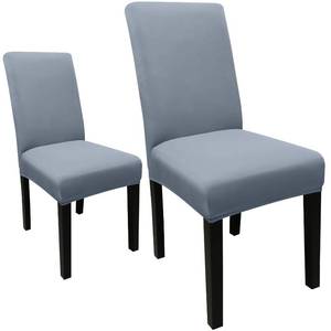 lot 4844 image: JQinHome Dining Chair Covers Dining Room Chair Slipcovers, 2 Pack High Stretch Removable Washable Parsons Chair Slipcover for Home Party Hotel Wedding Ceremony (Light Grey)