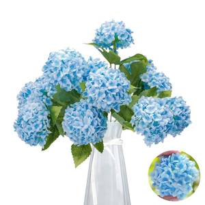 lot 4881 image: GREENTIME 13 Artificial Hydrangea Flowers Faux Hydrangea Bouquet with 7 Head 3.15 Tiny Hydrangea for Vase Wedding Bouquet Home Decor DIY Baby Shower Centerpieces Tables Decoration(Blue)