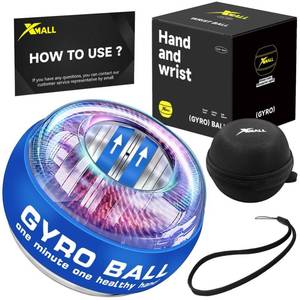 lot 4889 image: XMALL Torque Ball Hand Exerciser, Grip Strength Trainer, Forearm Strengthener, Wrist Power Gyro Ball, Hand Strengthening Devices, Wrist Strengthener, Finger Exerciser, Auto-Start Colorful Lighting