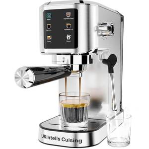 lot 4890 image: Espresso Machine 20 Bar,Touchscreen Espresso Maker with Steam Milk Frother, Stainless Steel Expresso Coffee Machine for Home with Removable Water Tank for Cappuccino Latte,Cold Brew,Long Coffee