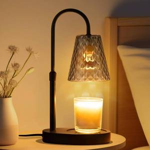 Candle Warming Lamp with Timer : Adjustable Light Level Adjustable Height Flameless and Smokeless Safety Candle Lamps - Jar Candles Home Decoration - Retail: $19
