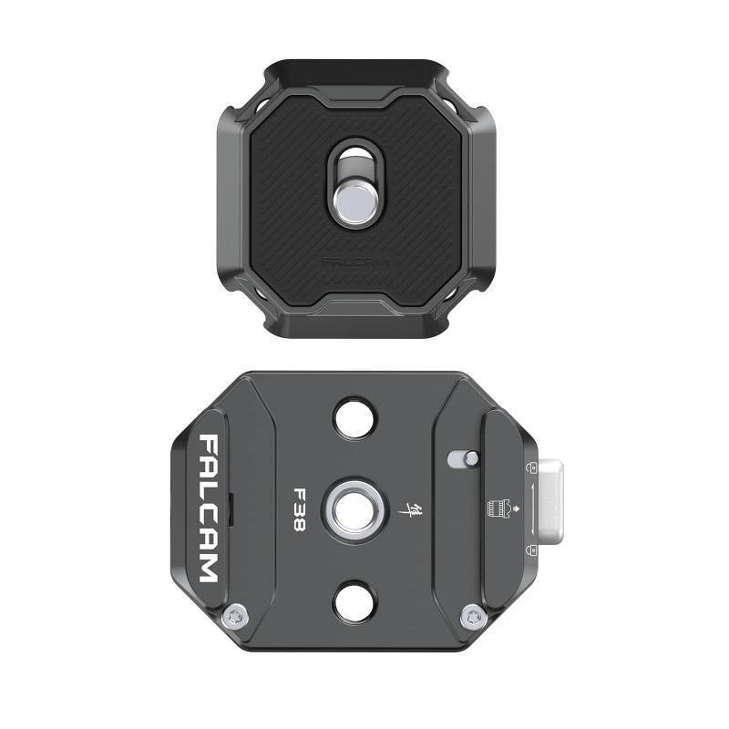 lot 51500 image: FALCAM F38 Quick Release Kit V2, Quick Release System, Base and Plate with 14 and 38 Screw Thread for Tripod, Monopod, Stabilizer, Slider - F38B3404