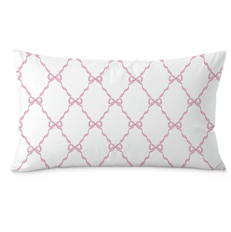lot 39762 image: Fuasei Pink Coquette Bow Pillow Covers 12x20, Preppy Bow Room Decor, Preppy Pink Pillow Covers, Girly Bedroom Dorm Decor, Coquette Stuff