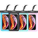 Newppon 4 Pack 8.5 Waterproof Cell Phone Pouch - Underwater Dry Bag Case Lanyard -Water Proof Clear Holder Protector for iPhone 17 16 Pro Max Plus Air Samsung Galaxy S25 Ultra Note for Beach Swimming