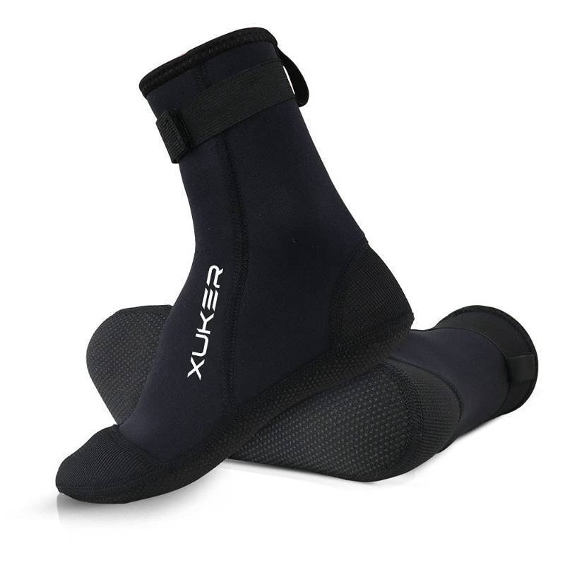 lot 28020 image: XUKER Neoprene Water Socks 3mm, Sand Proof Beach Volleyball Socks Diving Socks for Outdoor Water Sports Small