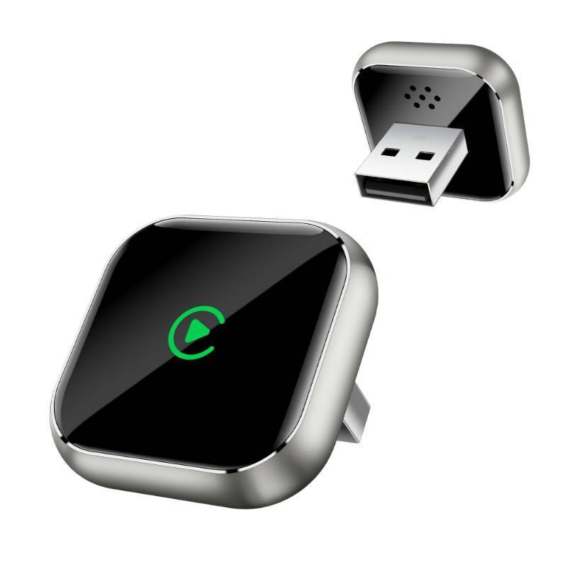lot 28153 image: Wireless CarPlay Adapter for Apple iPhone - Upgrade Wired CarPlay to Wireless Device, Mini T-Shaped for Car USB Plug and Play Auto Reconnect, for GPS Navigation Audio Satellite Radio Equipment