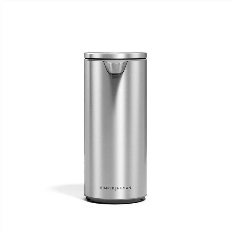 lot 25569 image: simplehuman 9 oz. Touch-Free Automatic Rechargeable Sensor Pump, Brushed Stainless Steel, New