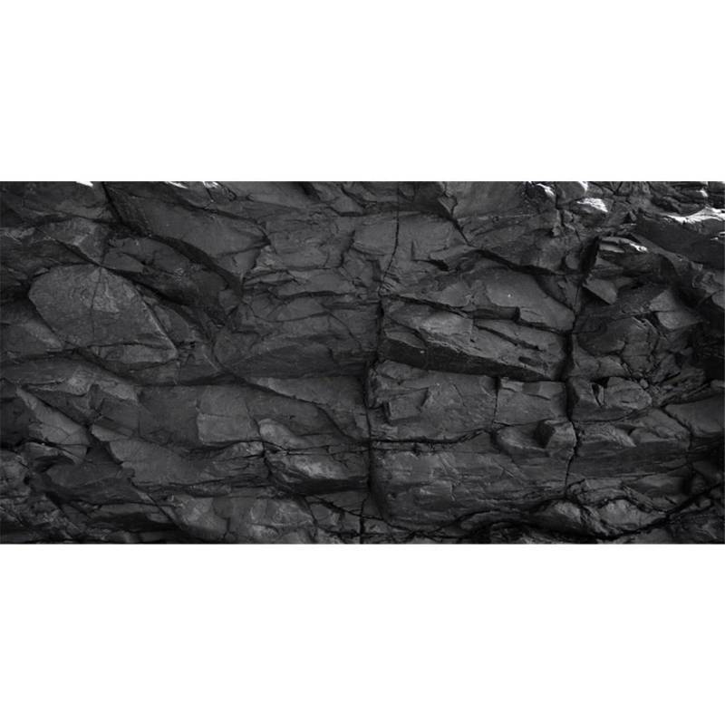 lot 28707 image: AWERT 72x24 inches Stone Aquarium Background Black Rock Fish Tank Background Rocky Terrarium Background Vinyl