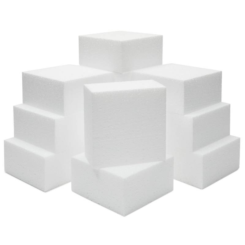 lot 23551 image: Juvale Foam Blocks - 12-Pack, 4 x 4 x 2 in White - Floral Foam for Flower Arrangements, Crafts & Floral Arrangement Supplies