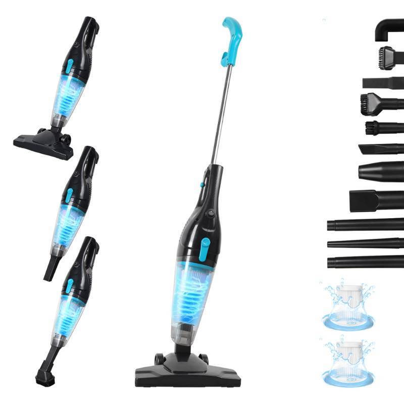 lot 47764 image: Intercleaner Corded Vacuum Cleaner, 15KPa Powerful Suction with 400W Motor, 12 in 1 Lightweight Bagless Stick Vac with Handheld, Ultra Quiet, for Hardwood Floor Carpet Car Pet Hair