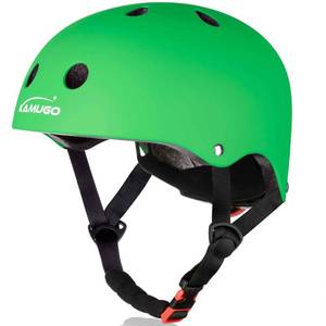 lot 26107 image: KAMUGO Kids Adjustable Helmet, Suitable for Toddler Kids Ages 2-8 Boys Girls, Multi-Sport Safety Cycling Skating Scooter Helmet (Mint Green, Small) - Retail $28