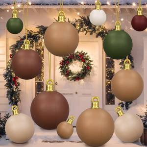 lot 26114 image: Jetec 12 Packs Giant Christmas Inflatable Balls Ornament 24189 Inch Large Xmas PVC Inflatable Balls Bulk Neutral Christmas Blow up Ornaments for Xmas Holiday Outdoor Indoor Yard Decor
