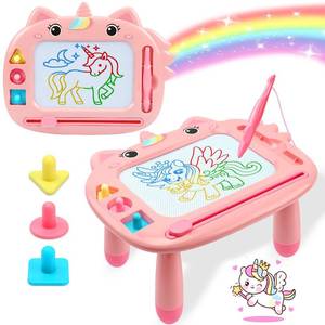 lot 26123 image: Unicorn Toddler Girl Toys Age 3-5, Colorful Magnetic Drawing Board, Learning Toy for 3 4 5 Year Old Baby, Portable Magna Kids Doodle Travel Essentials, Mess-Free Etch Sketch, Christmas Birthday Gifts - Retail $20
