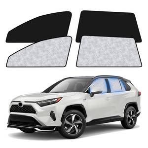 lot 30252 image: ZATOOTO Car Window Shades for Toyota RAV4 2019-2024, 4 Pcs Magnetic Car Window Covers, 100% UV Protection Foldable Privacy Curtains Side Window Sun Shade for Baby Breastfeeding Sleeping Camping - Retail $27