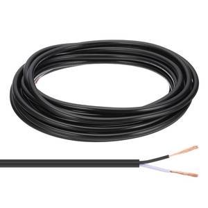lot 30262 image: PATIKIL 15Ft 182 PVC Covered Wire, 300V SVT Round Lamp Cord Insulated Heat Resistant Electronical Flexible Cable for LED Lamp Wire Audio Cable Speaker, Black, UL Listed - Retail $11