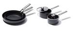 Professional Non-stick Cookware Set Missing Lids 8" & 10" Skillets, 2 Small Sauce Pans Retail $229