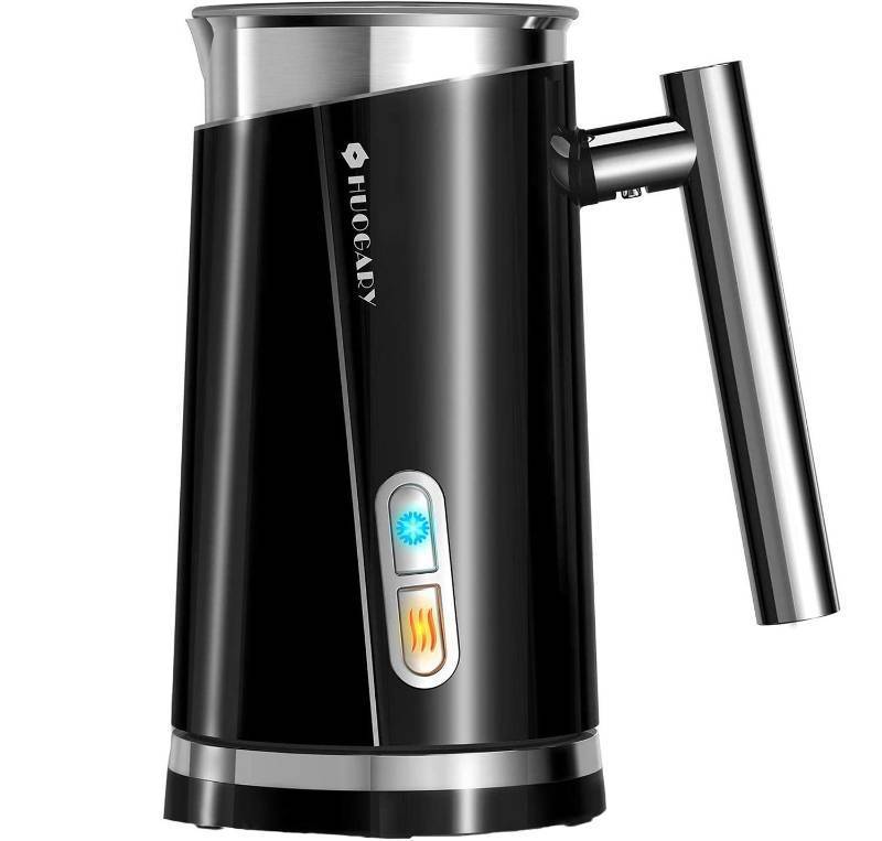 lot 24411 image: Huogary Milk Frother, Milk Steamer for Milk Foam & Hot Milk(4.5oz10.5oz), Electric Milk Frother and Warmer for Homemade Coffee, 120V (Black) (Pre Owned) - Retail $33