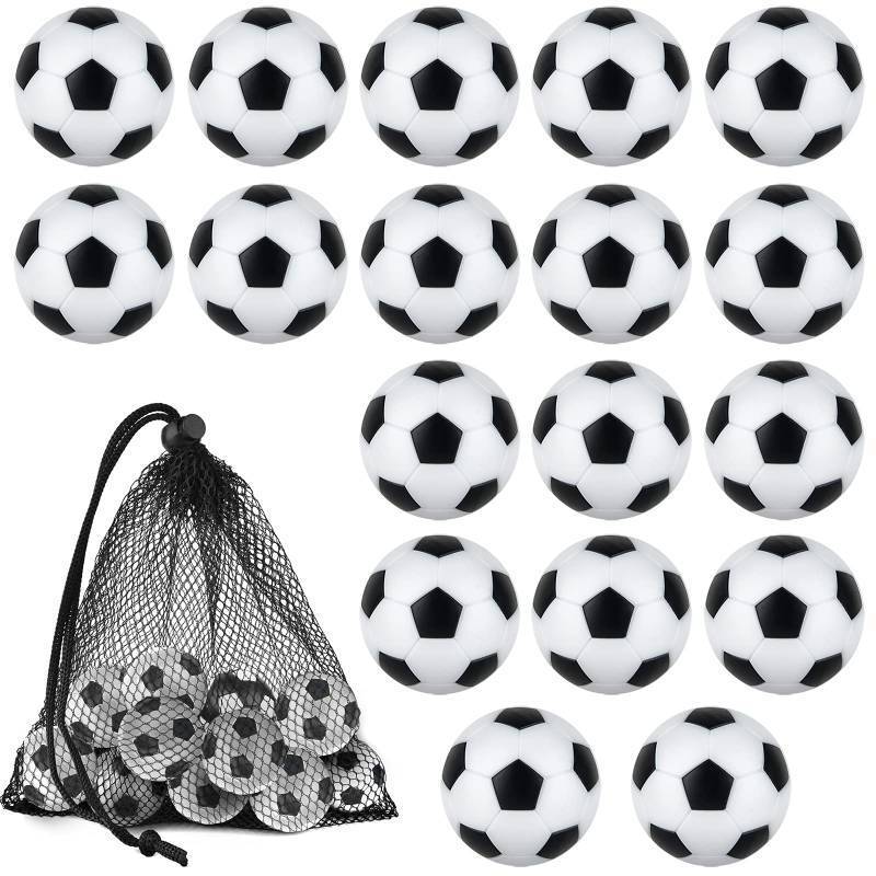 lot 29821 image: Coopay 18 Pieces 32mm Foosball Balls Table Multicolor Football Soccer Replacement Balls for Official Tabletop Game  (BlackWhite Pentagon) - Retail $14