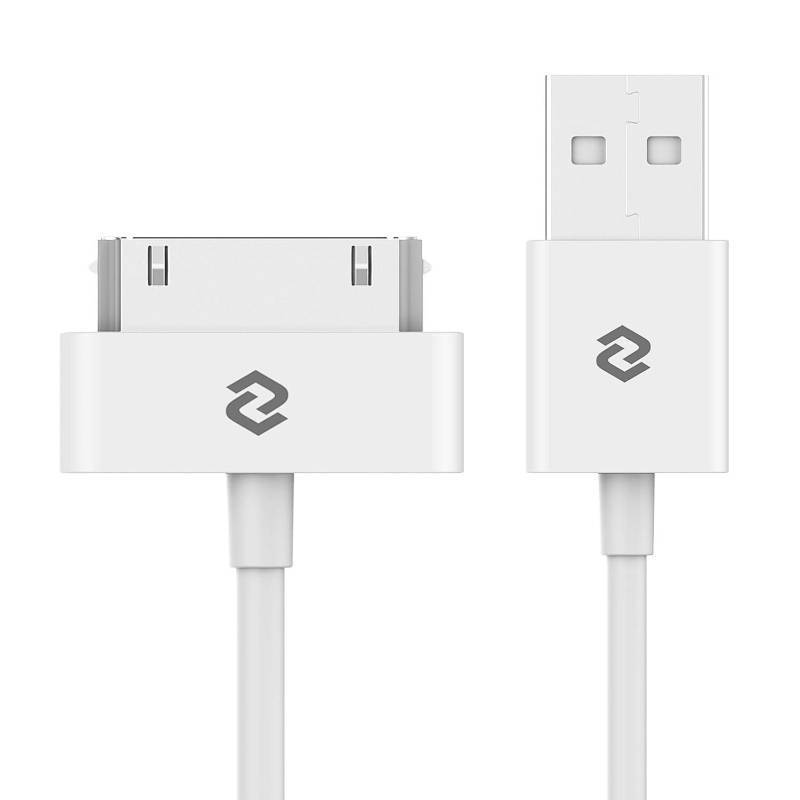 lot 39810 image: JETech USB Sync and Charging Cable Compatible iPhone 44s, iPhone 3G3GS, iPad 123, iPod, 3.3 Feet (White) - Retail $8