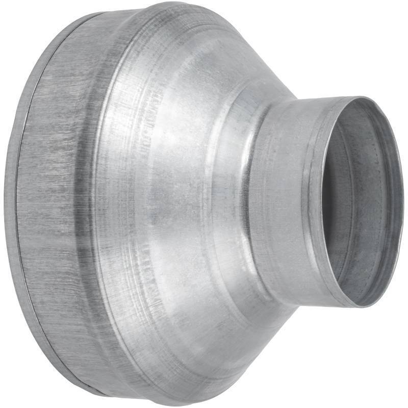 lot 39836 image: VezoWorks 8 to 4 Inch Duct Pipe Adapter - Galvanized Steel HVAC Ducting Reducer for Ventilation - PVC Pipe, Hose Coupler - Heavy Duty Exhaust, Air Conditioner Fittings - Vent Flange Connector - Retail $26