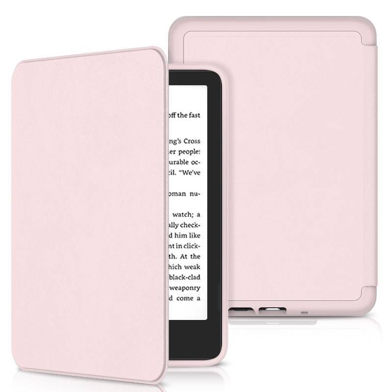 lot 39877 image: Case for All-New 6 inch Kindle (11th Generation, 20242022 Release), Sanyetral Slim PU Leather Cover with Magnetic TPU Back and Auto SleepWake, Not for TCL Remarkable Kobo -Light Pink - Retail $10